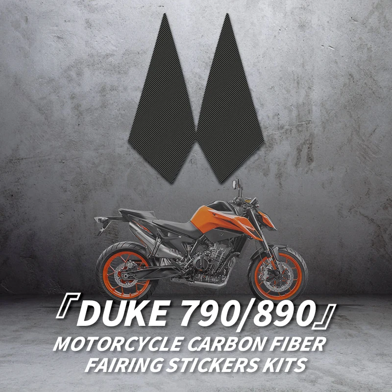 For KTM DUKE 790 890 Motorcycle Carbon Fiber Stickers Kits Of Bike Accessories Plastic Decoration And Protection Decals for ktm 1290 super duke r carbon fiber fairing stickers kits motorcycle accessories plastic area decoration protection decals