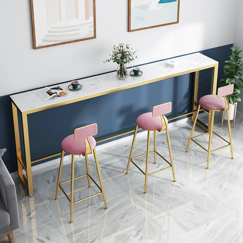 High Long Bar Table Minimalist Design Reception Barman Bar Counter Table Drink Dining Tavoli Da Pranzo Living Room Furniture