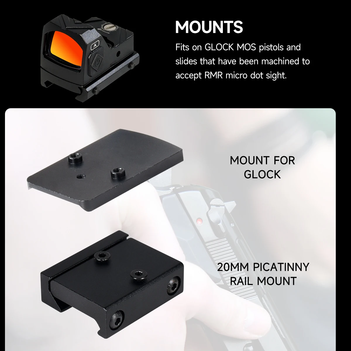 Red Dot Sight Tactical Scope Fit 20mm Rail Airsoft Pistols and Rifle Reflex Sight Optical Compact Scopes Hunting Accessory 6