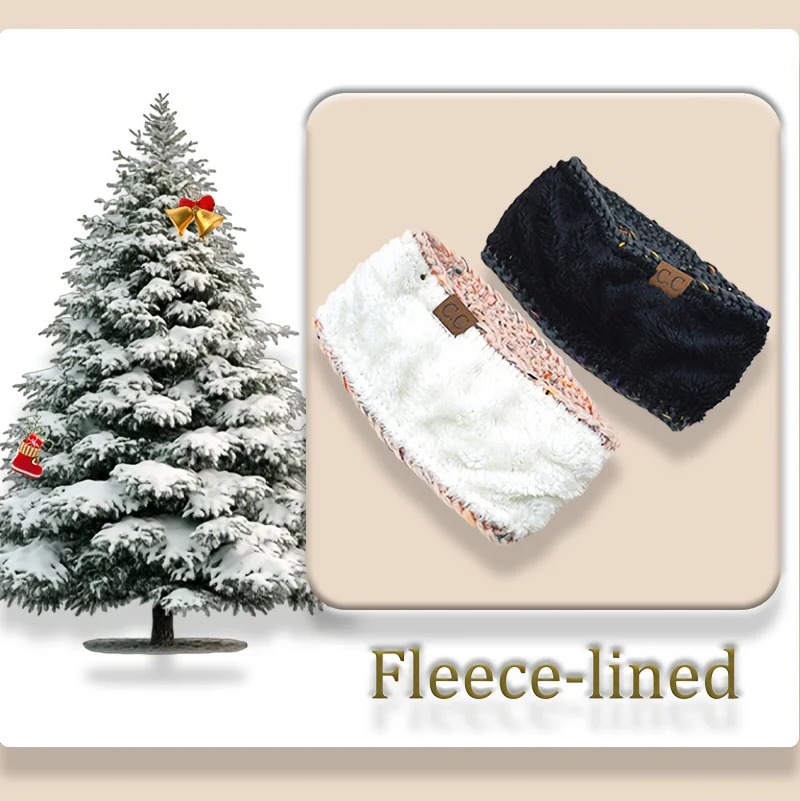 1pc Women'S Plush Winter Headband - Soft Warm with Elastic Closure, Comfortable Fabric For Cold Weather, Winter Headband