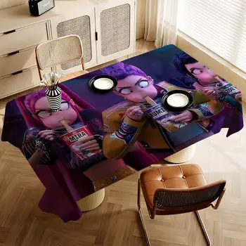 Kpop d-démon chasseurs Polyester nappe imperméable Table de chevet anti-poussière tissu décoratif salon café nappe 1