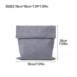 Eco - Friendly Reusable Waterproof Snack Bags with TPU Lining and Velcro Closure (Grey)