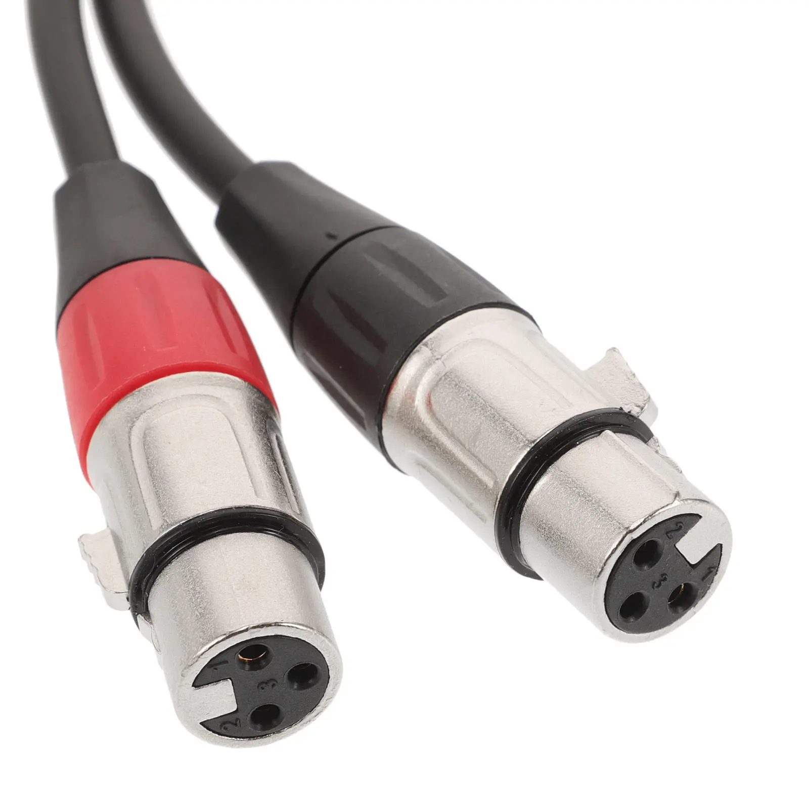 3.5mm 남성-듀얼 XLR 여성 오디오 케이블 0. 금도금 커넥터 이중 차폐 녹음용 선명한 사운드 신호 분배기