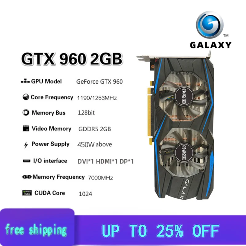 best graphics card for pc GALAXY Raphic Card GTX 960 1060 1660 1660ti 2GB 3GB 4GB 5GB 6GB  Support AMD Intel Desktop CPU Motherboard graphics card for desktop Graphics Cards