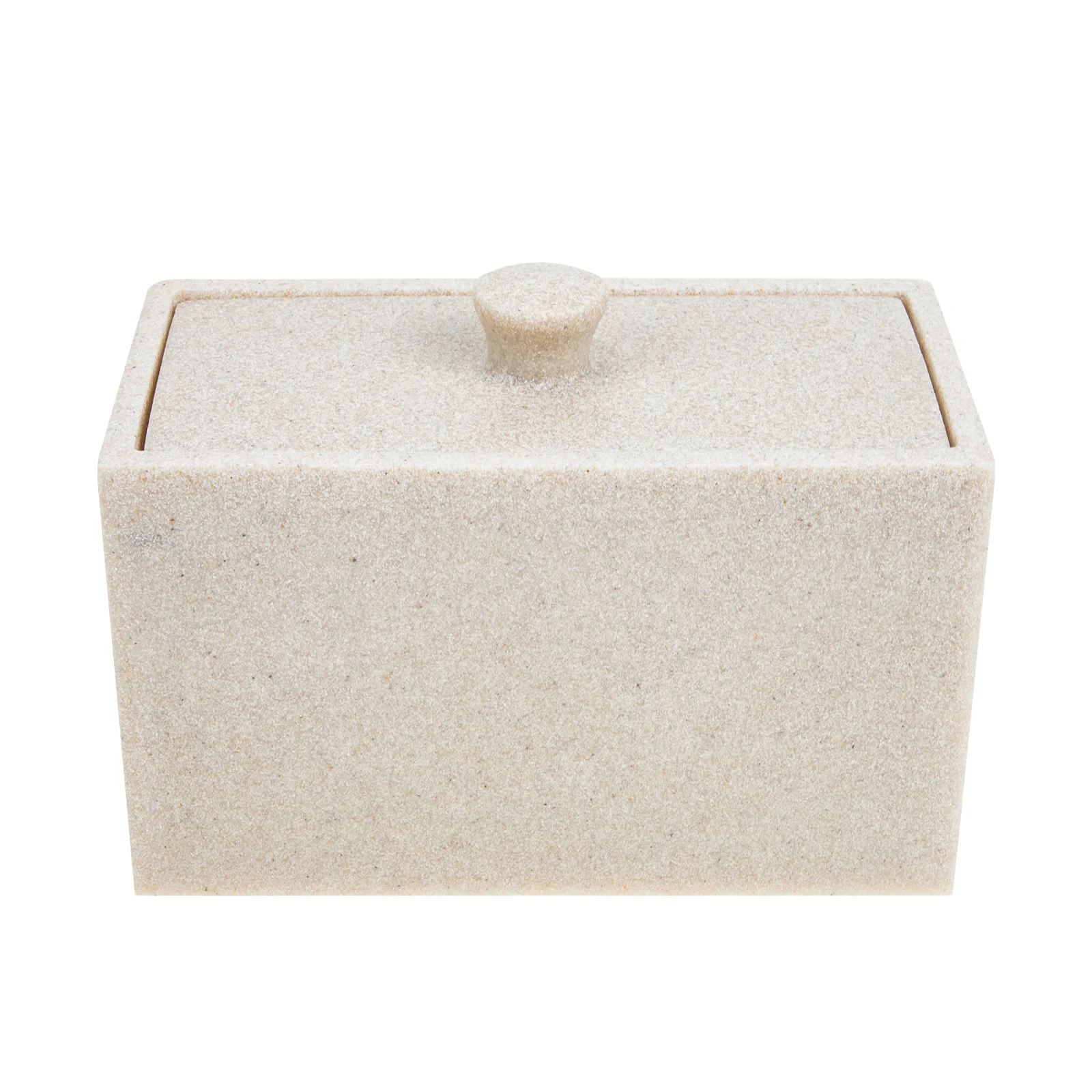 

Cotton Swabs Holder Desktop Cotton Swabs Round Cotton Pad 2-Compartments Box