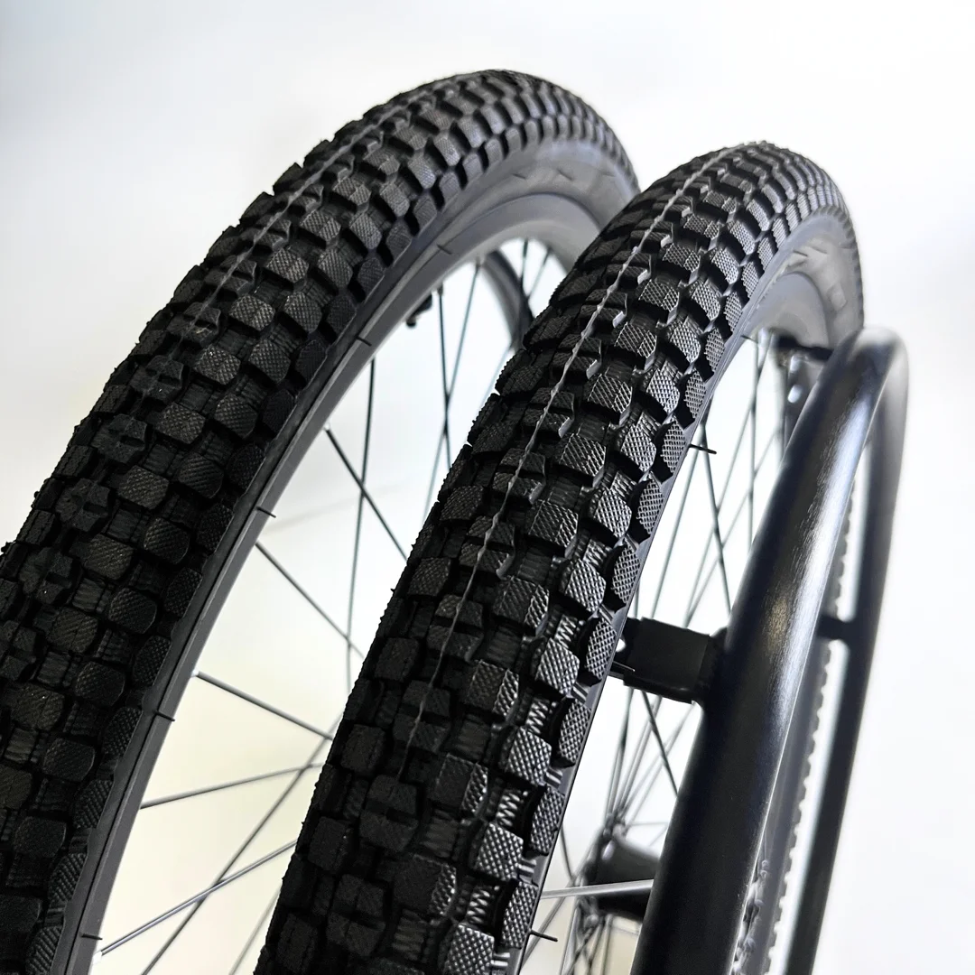 Sports Wheelchair Rear Wheels 2Pcs 24in 24&times;1.95 Inflatable Rubber Tire Aluminum Alloy Spoke Hub Off road shock-absorbing