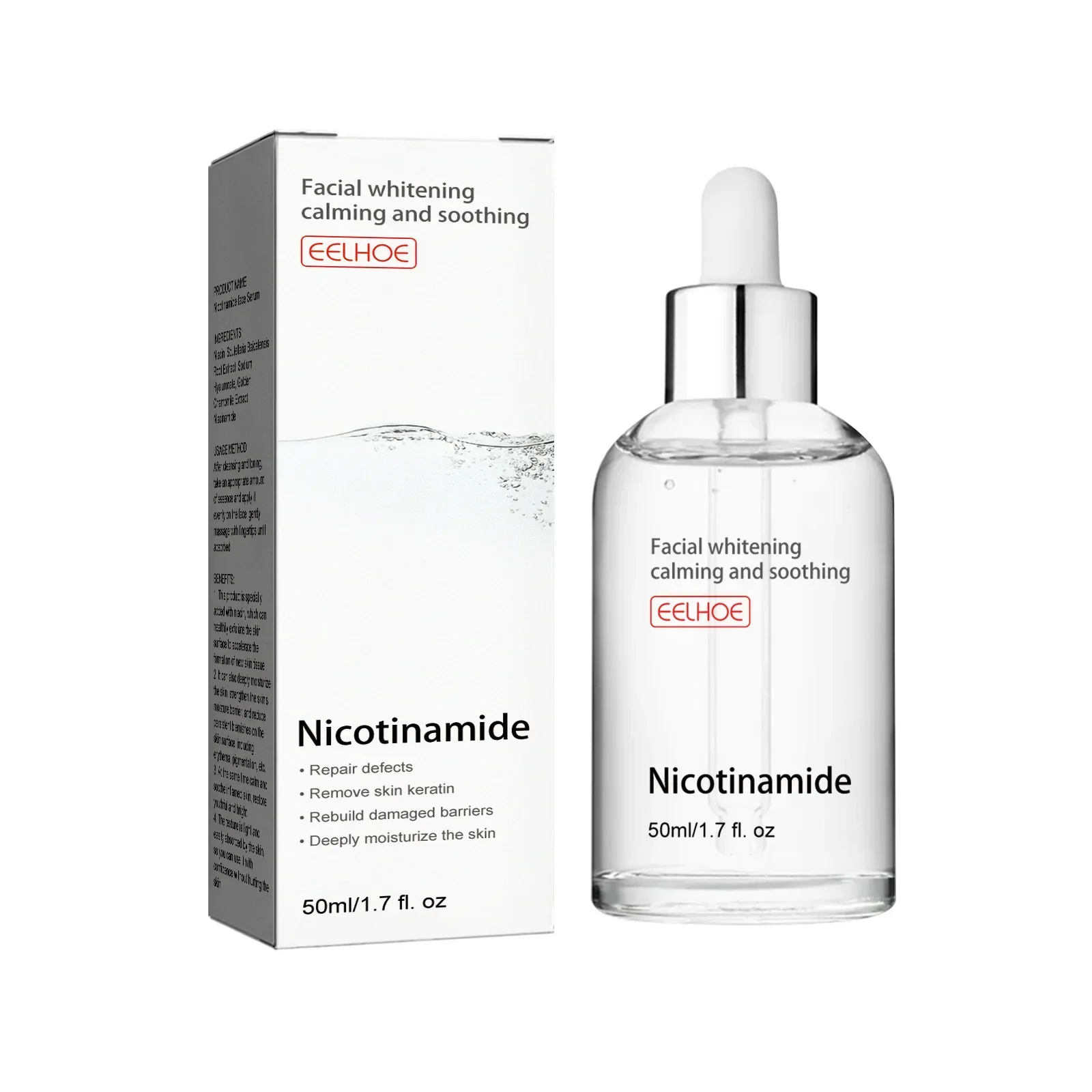 Niacinamide Serum for Acne and Dark Spots - Hyaluronic Acid Anti Aging Face Serum Pore Shrinking Hydrating Moisturizing 50ml 2