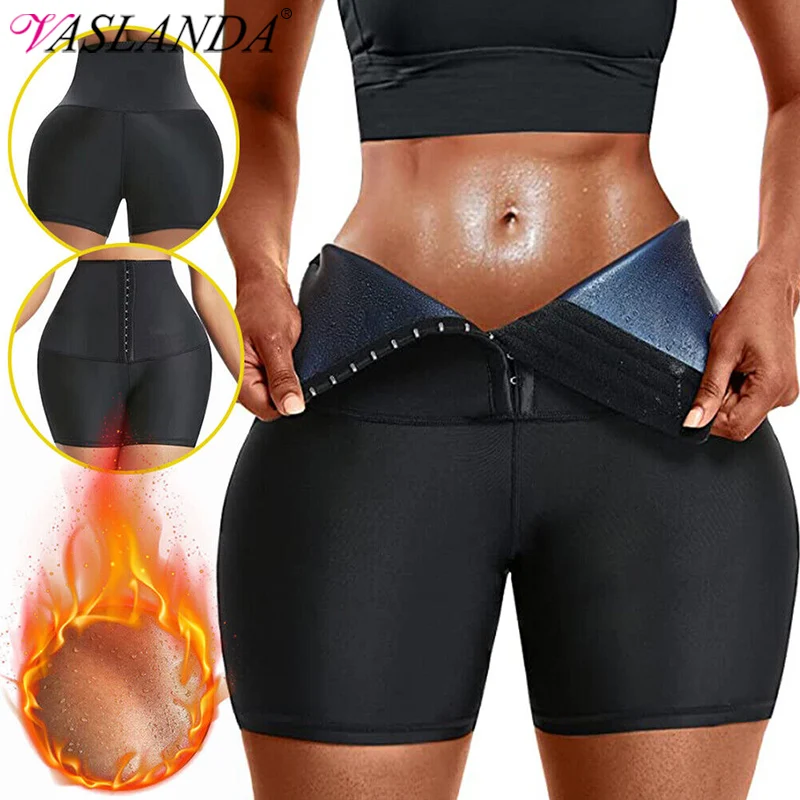 

High Waist Sauna Sweat Pants Women Waist Trainer Weight Loss Body Shaper Shorts Workout Leggings Tights Fat Burner Shapewear