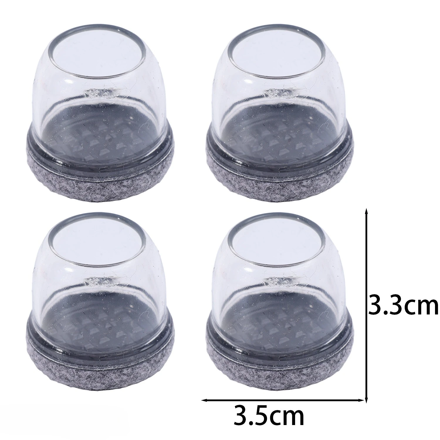 Silicone Chair Leg Protectors with Non-Slip Felt Pads - Set of 24/4, Floor-Safe Furniture Sliders