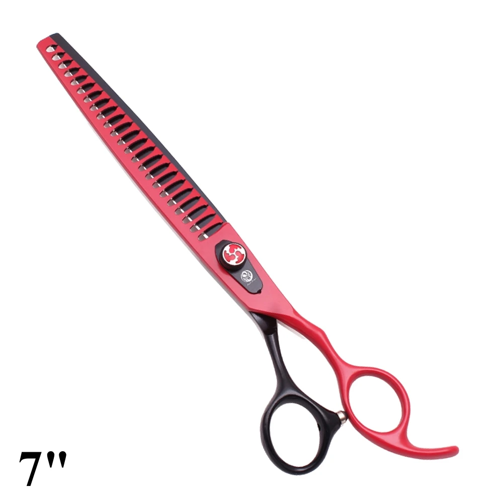 Grooming Dog Professional Scissors Purple Dragon Japan Stainless 7 inch Silver Pet Cutting Shears Pet Chunker Scissors Z4004
