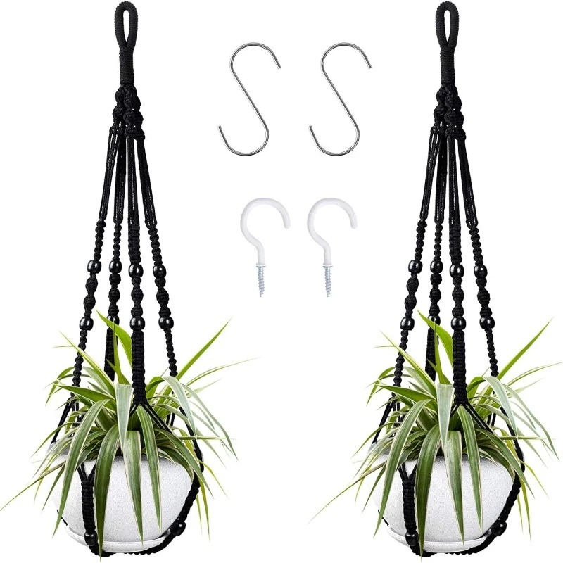 Eco-Friendly Handmade Macrame Plant Hanger for Indoor and Outdoor Decor