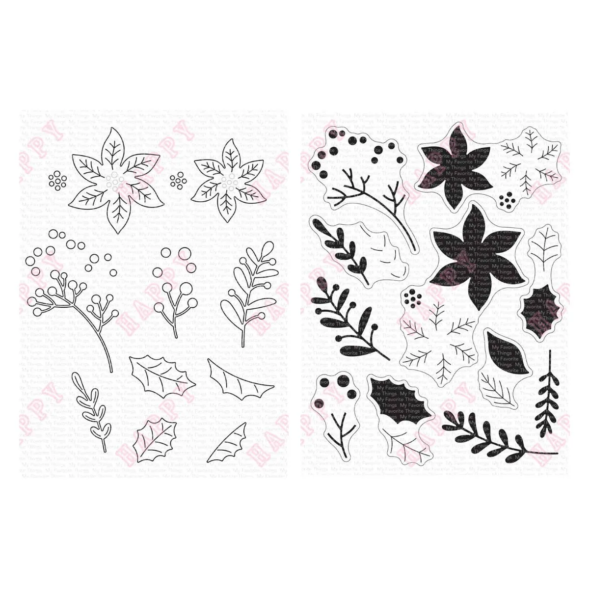 

New Clear Stamps And Metal Cutting Dies Winter Poinsettia Decoration For DIY Scrapbooking Paper Diary Embossing Manual Handmade
