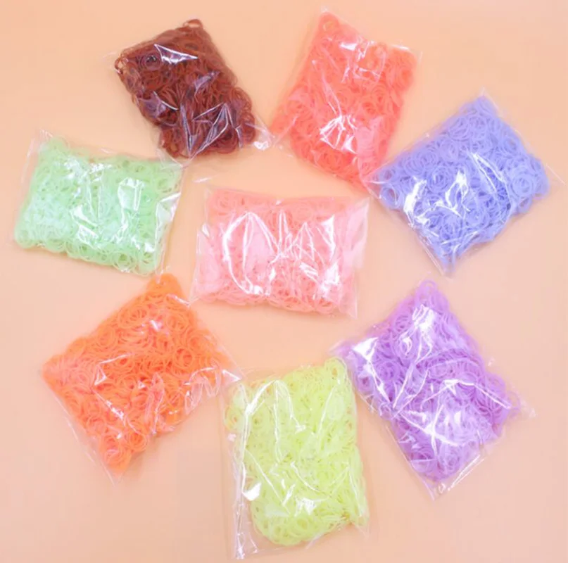 Solid Jelly Color Loom Rubber Bands Bracelet For Kids DIY Toys Rubber Loom Bands Make Manual Woven Accessories Girl Gifts Bracelet Jewelry