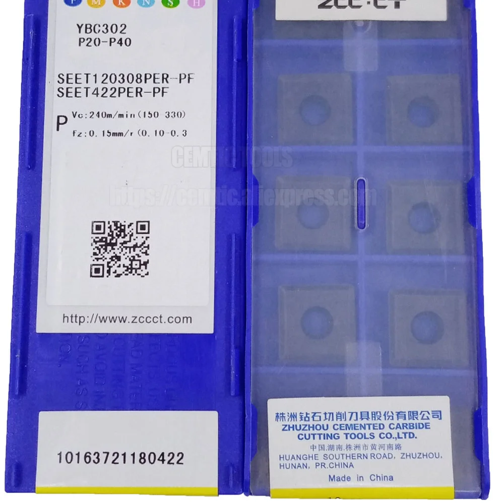 

ZCC CNC Alloy Blade YBG202 SEET120308PER-PF YBC302