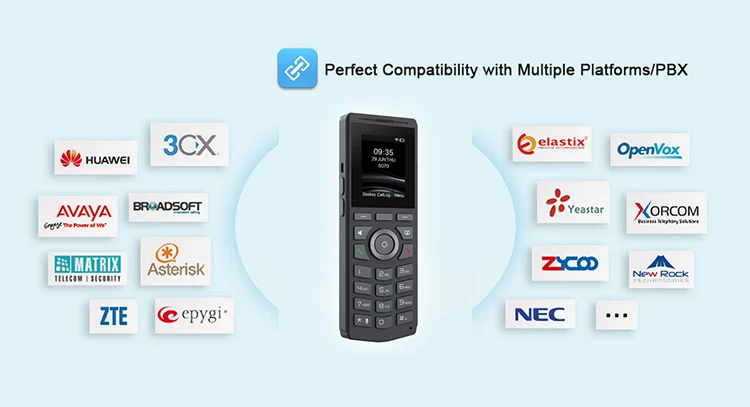 S491b71367c424dd989e97ea7d94fa2d0P LINKVIL Wireless WiFi SIP VoIP Protocol Audio Handheld Phone for Office Home Hotels Portable with Belt Clip US Plug SIP Phone