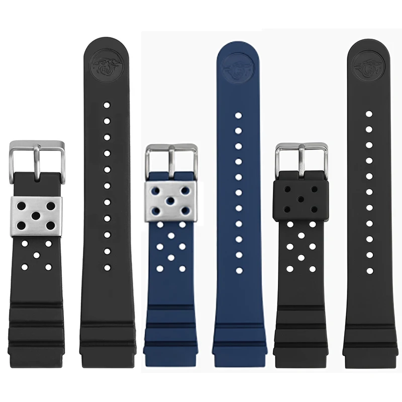 22mm Silicone Sport Watch Strap - Durable Rubber Watchband