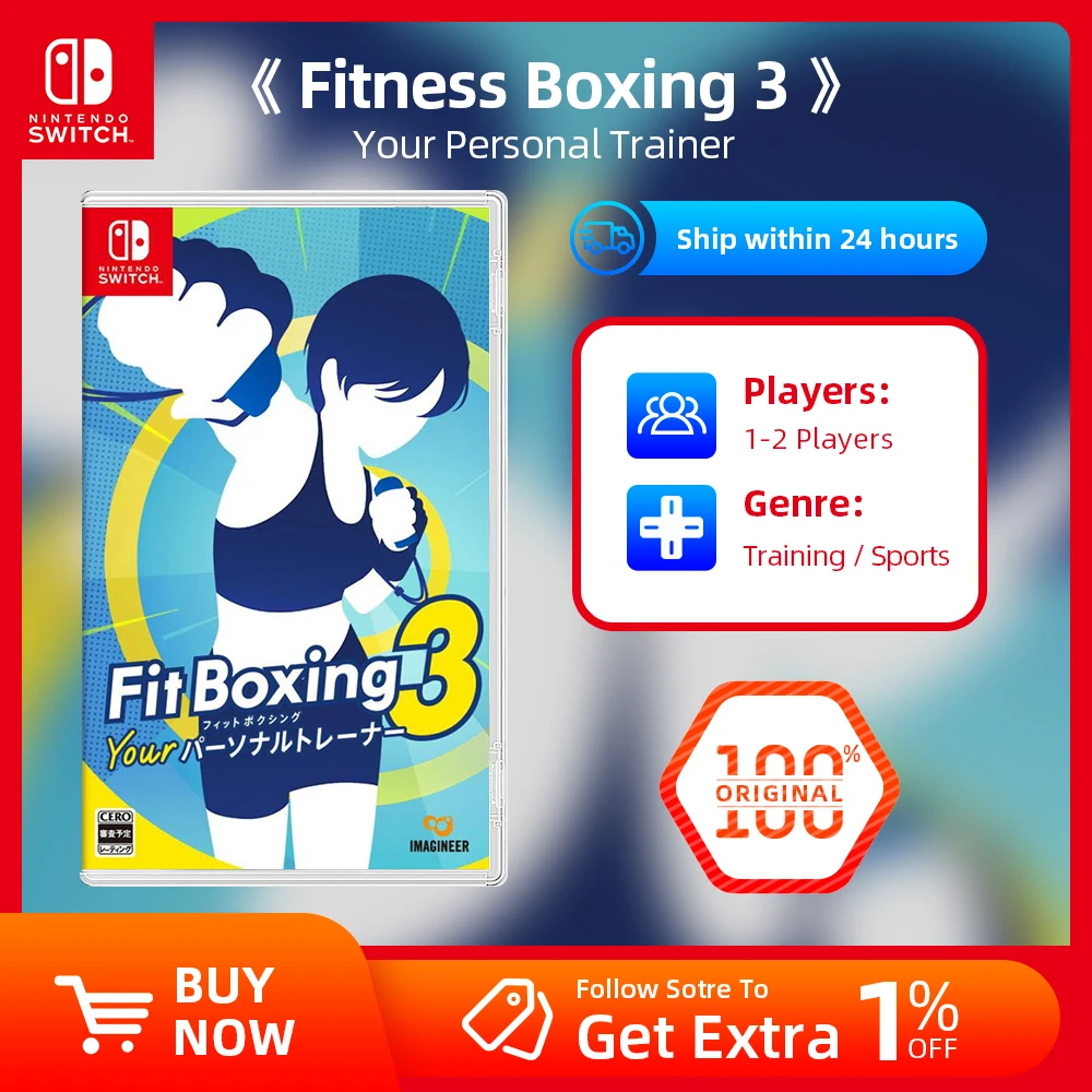 Nintendo Switch Game - Fitness Boxing 3 Your Personal Trainer- for