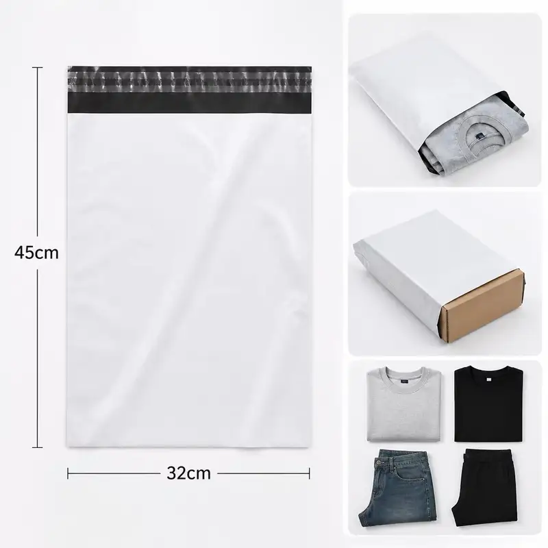 50Pcs White Courier Mailer Bags Packaging Poly Package Plastic Self-Adhesive Mailing Express Bag Envelope Postal Pouch Mailing - Image 13