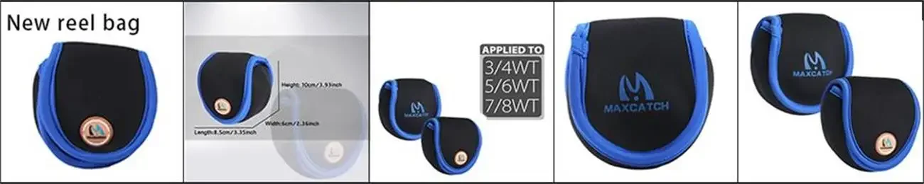 Maximumcatch Neopren-Schutzhülle für Fliegenrollen, 3/4/5/6/7/8WT, Hülle für Fliegenfischerrollen – Detail 18