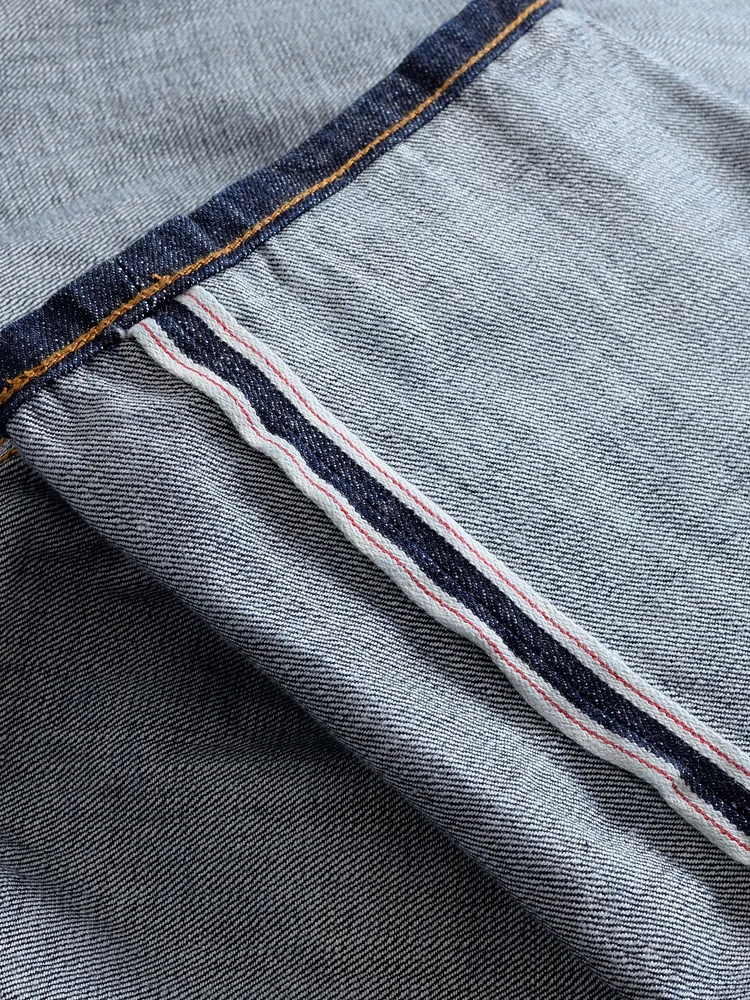 16oz Heavyweight Red Selvedge Denim Jeans for Men High Quality Loose Straight Pants One Wash Autumn Casual 100% Cotton Y2K 5