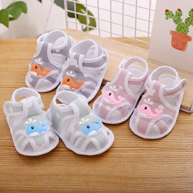 Newborn Baby Summer Sandals Kids Canvas Shoes Casual Soft Crib Shoes Toddler First Walkers Baby Sandals Boys Girls Clogs kids shoes kids sandals baby sandals sandals and clogs clogs slippers