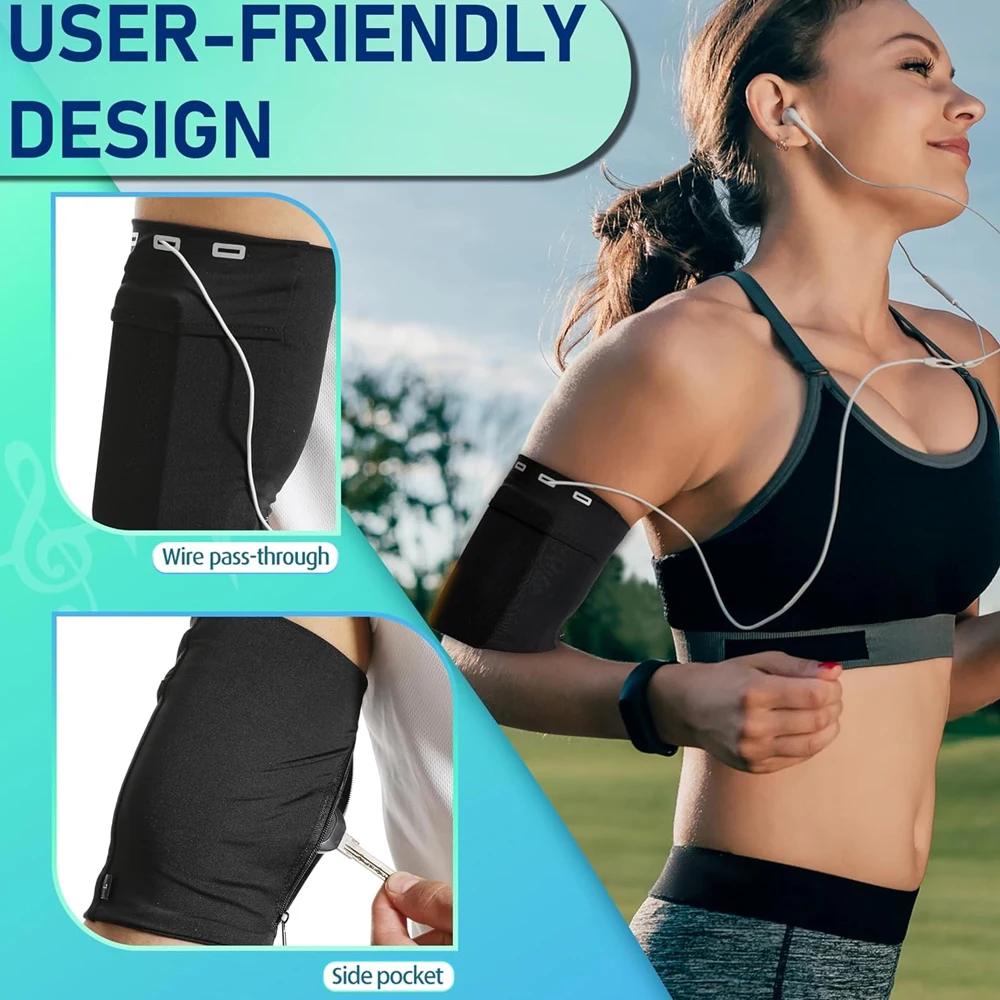 Phone Arm Bag Phone Holder for Running Cell Phone Arm Bands Strap Armband Fits IPhone and Android Sports Walking Hiking and Biking