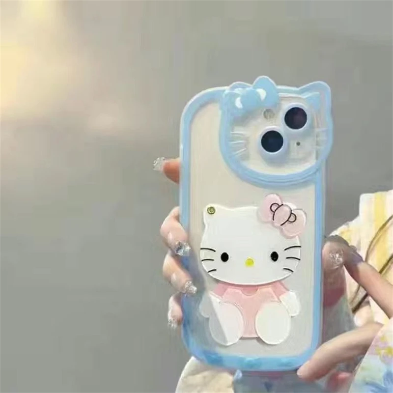 thumbnail image 1 of Sanrio-funda transparente de Hello Kitty para iPhone, carcasa a prueba de golpes con dibujos animados para modelos 14, 13, 11, 12 Pro Max, X, XS, XR, 7, 8 Plus, Y2K, 1 of 5