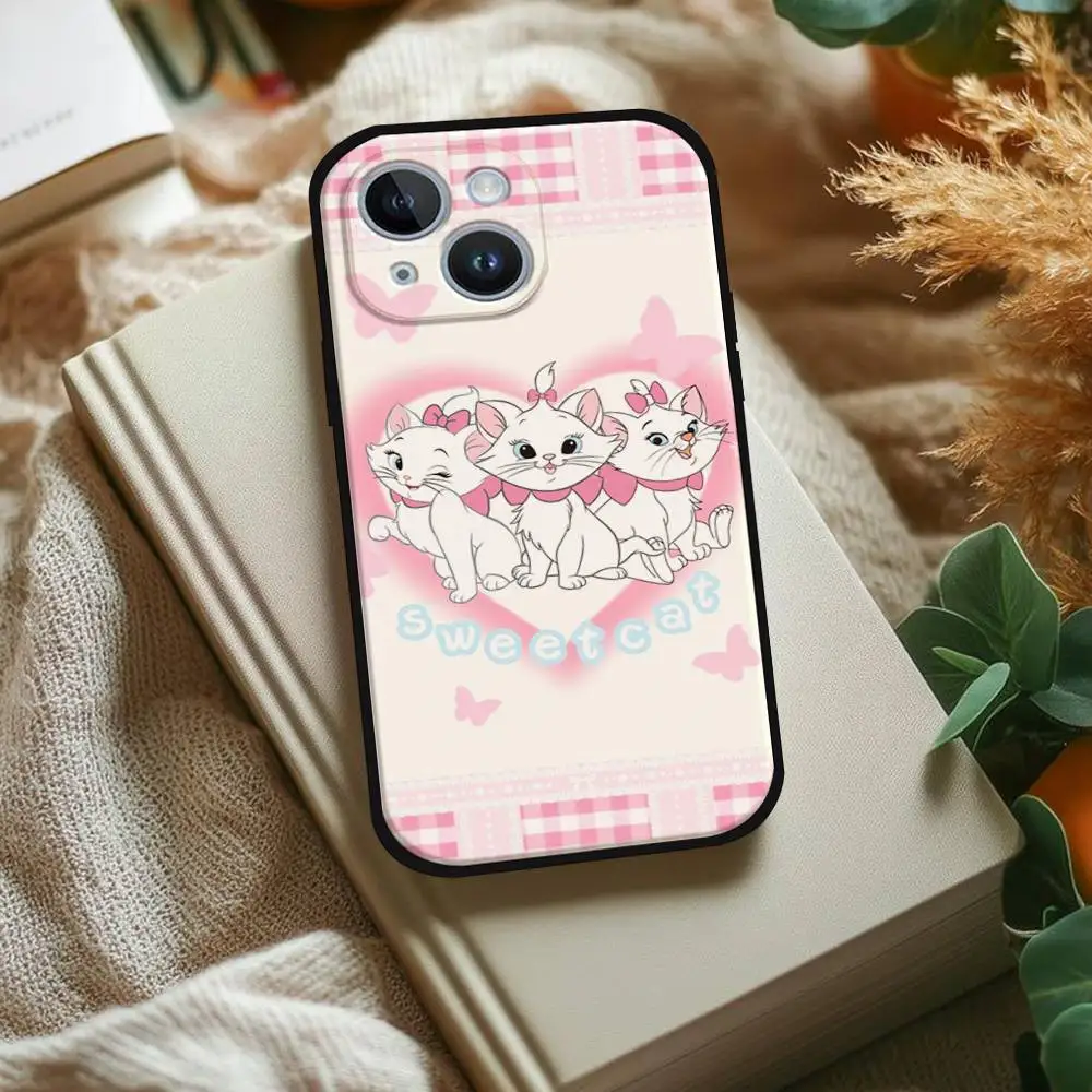M-Marie Cat Cute Black Silicone Phone Case