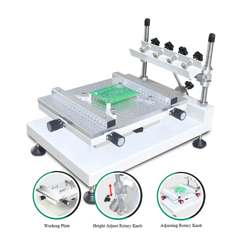 ITECH PTR A320 Manual Solder Paste Stencil Printer PCB Screen Printing Machine Circuit Board Solder Paste Or Red Glue Printing kgx d11a pure manual grinding blade made of aluminum alloy is used to remove glue from the main board and pry cpu ic chips