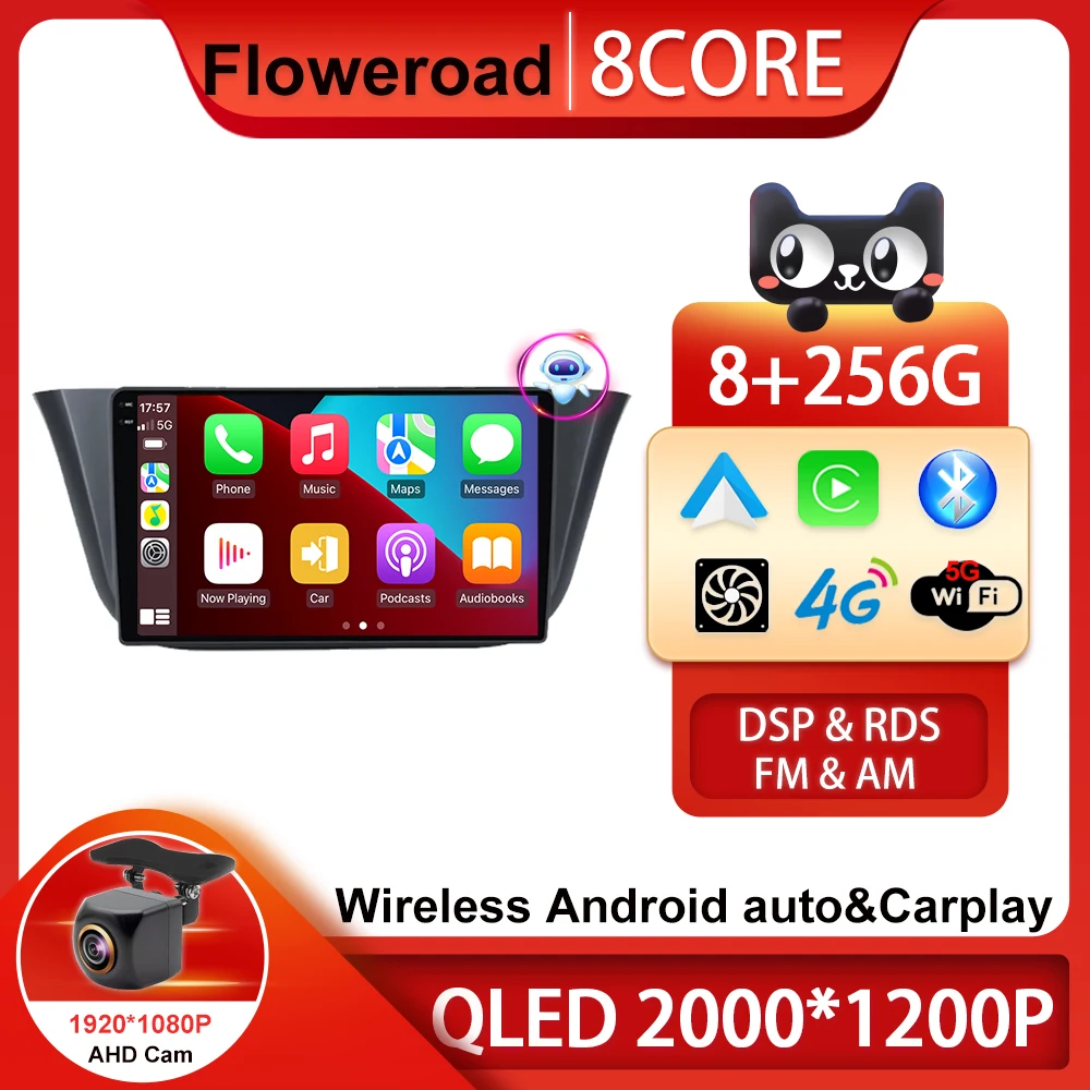 Android 13 256G 8Core QLED IPS screen Car Radio For Iveco Daily 2014 + Multimedia wireless Carplay Navigation Android auto DSP