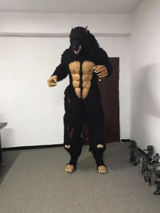 Real people wear 2.5 meters werewolf cosplay doll Wolf man costume movie props anime large event costume