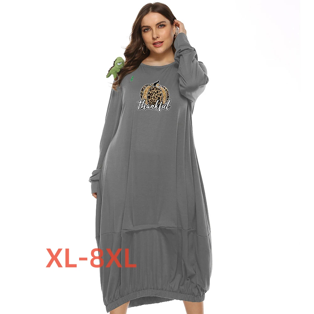 

Plus Size 4xl 5xl 6xl 7xl 8xl Formal Dresses for Women Thankful Print Vestidos Para Mujeres Bohemian Cocktail Prom