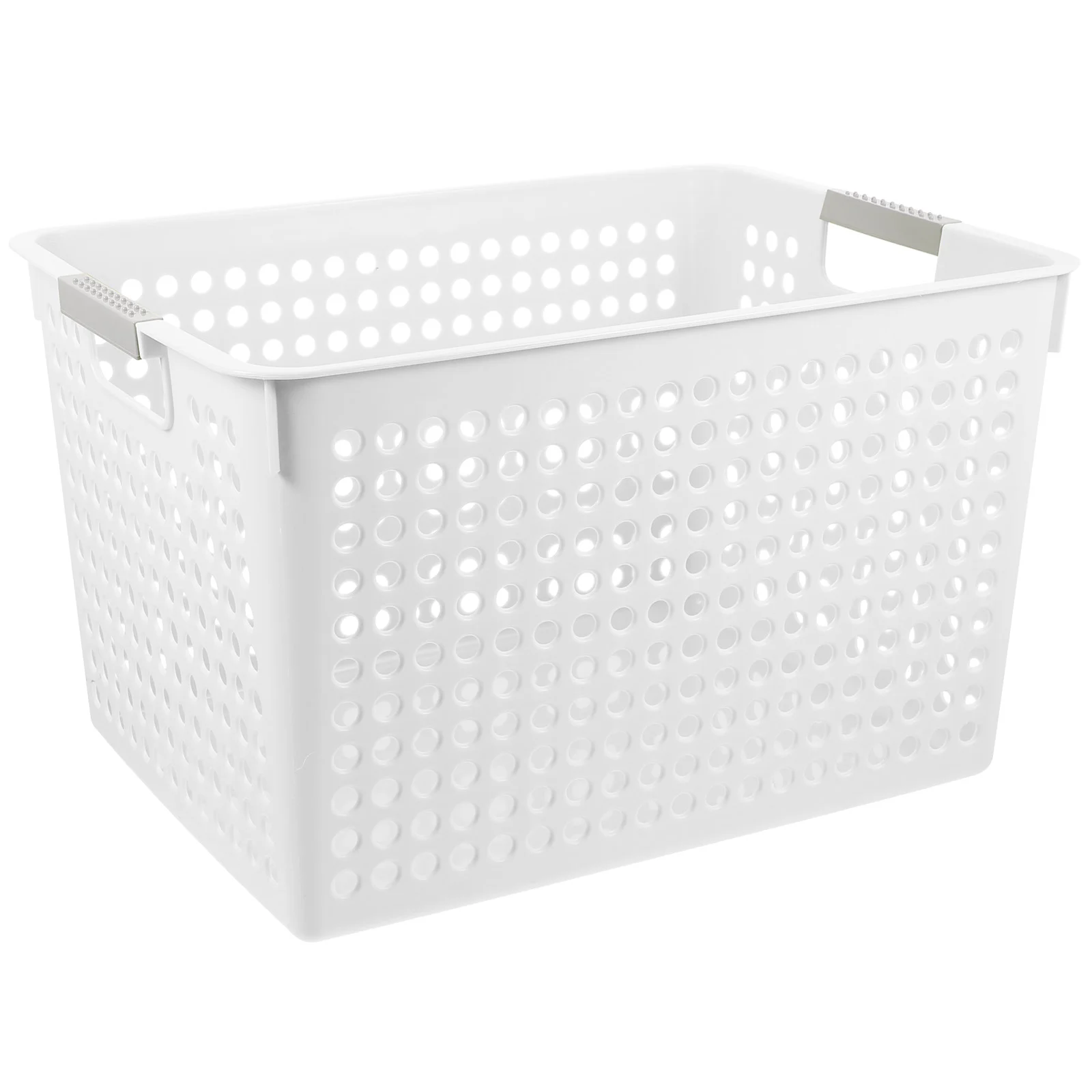 

Washing Basket Plastic Laundry Basket Storage Basket Clothes Dirty Laundry Basket Laundry Room Closet Dorm Bedroom White
