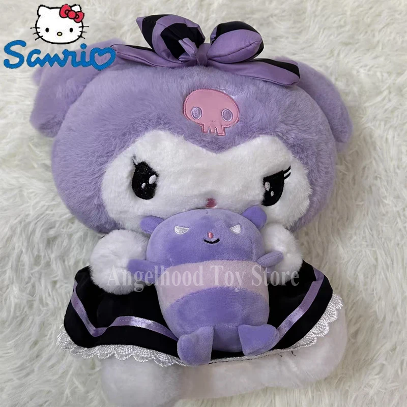 35-60cm Sanrio Cartoon Kuromi Plush Toys Kawaii Kuromi Hug Divine