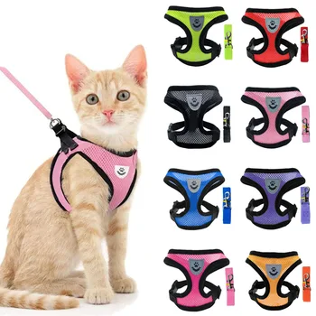 Adjustable Reflective Vest Harnesses Kitty Puppy 1