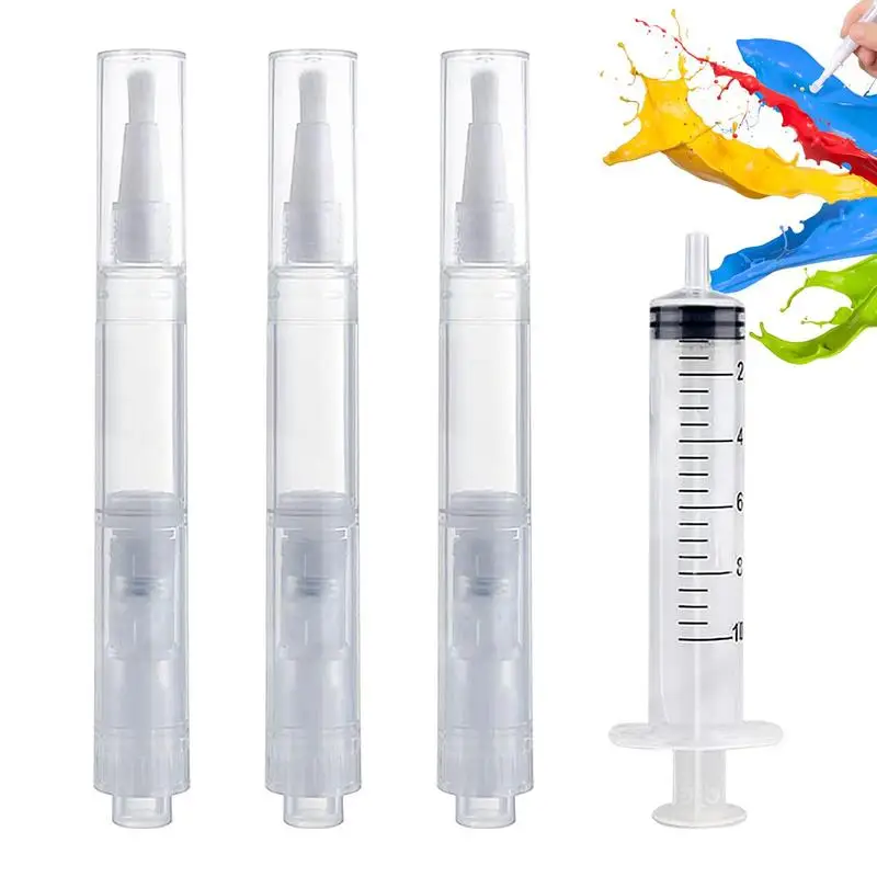 Paint Brushes Household Touch Up Paint Pens Universal Wall Furniture Scratch Repair Brush Refillable Leak-Proof Paint Brush Pen With Injector