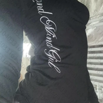Women's Y2K Streetwear Long Sleeve T-shirt Vintage Harajuku Gothic Hip Hop Emo Girl Letter Graphic Print Grunge Streetwear tops 1