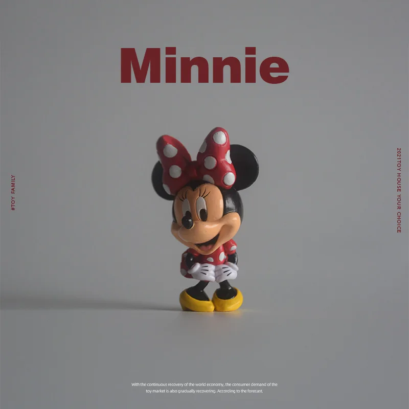 

12PCS/lot 5cm Very cute Minnie Mouse Doll decoration cartoon model