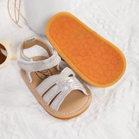 KIDSUN Baby Shoes Summer Outdoor Toddler Rubber Sole Leather Anti-slip Baby Sandals Infant Girl First Walkers Shoes Crib Shoes 6