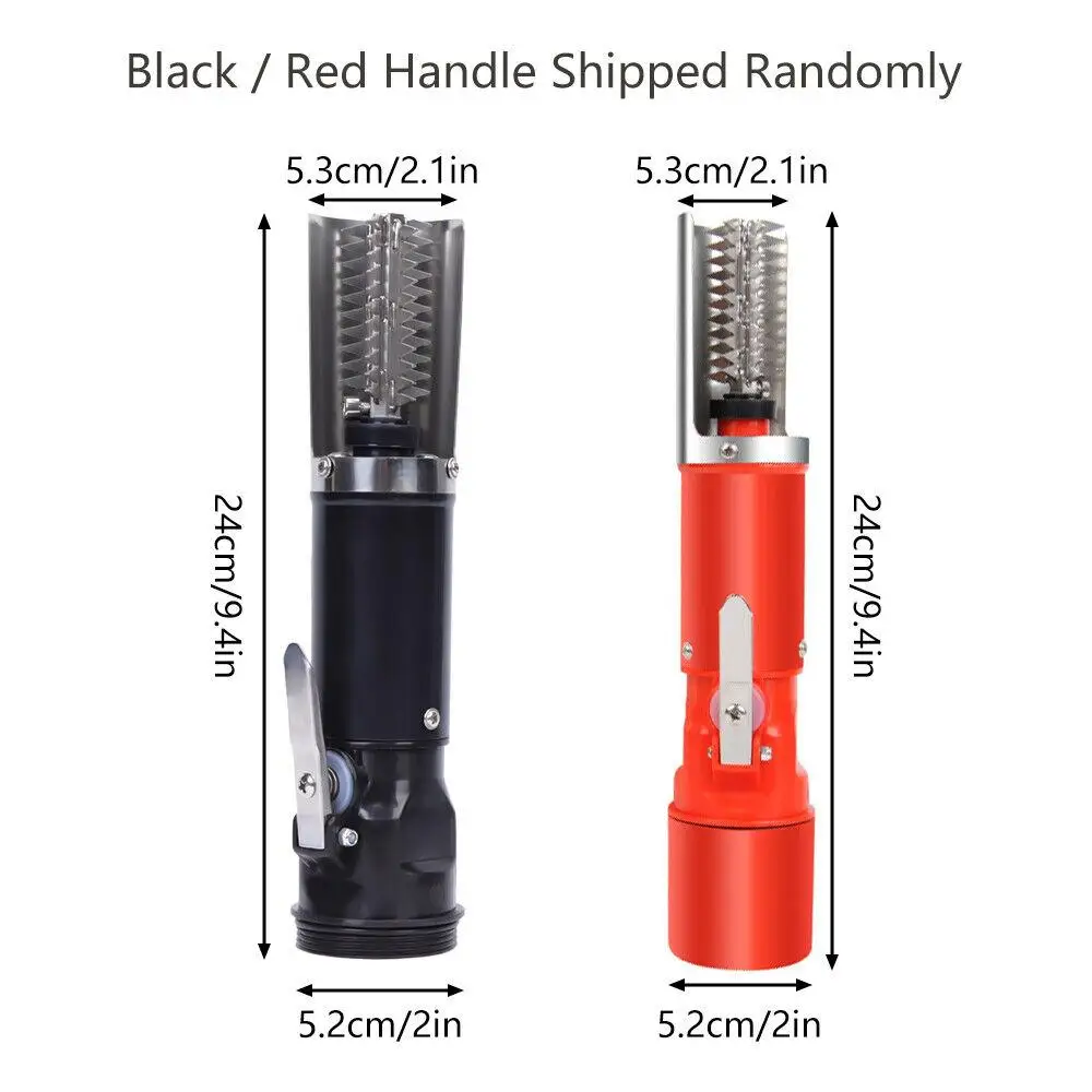 Electric Fish Scalers Remover Machine Rechargeable Fish Skin Cleaner with 6 Sides Stainless Steel Roller Blade, Waterproof