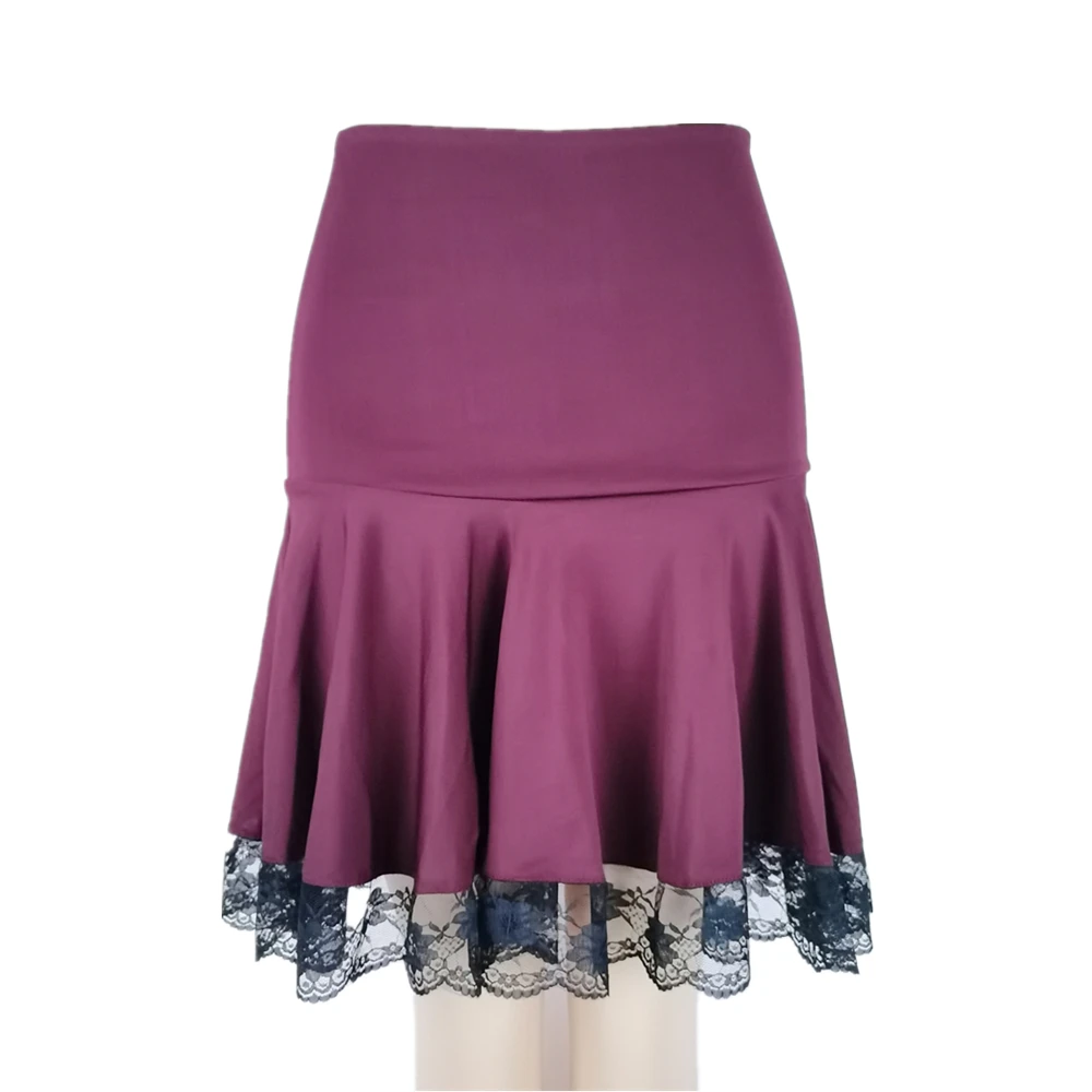 

Gothic Lace Patchwork Skirt Women Casual Sexy Mini Dark Y2K Aesthetic Slim High Waist Harajuku Skirt