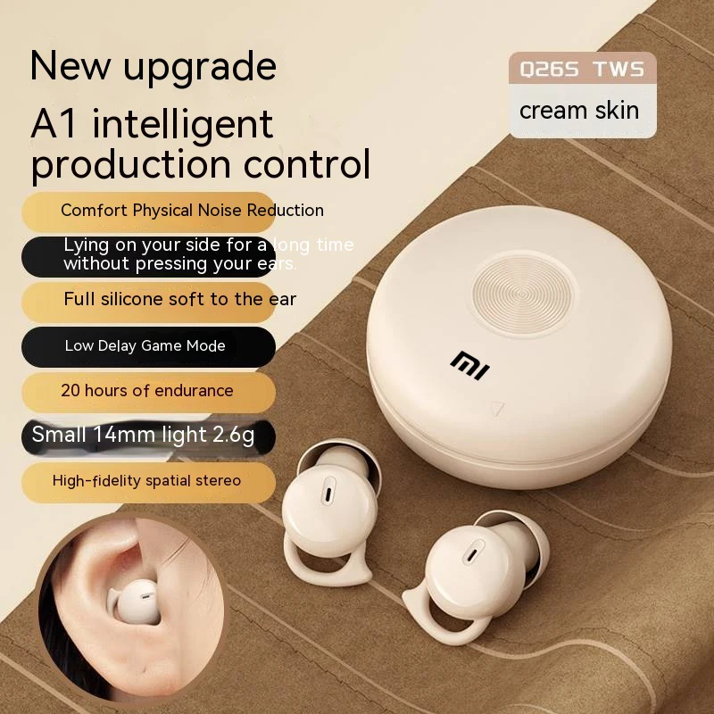 

Xiaomi Q26S Sleep Wireless Headset Bluetooth Earphones Sport Game Waterproof TWS Noise Canceling Headphones Hifi Stereo Earbuds