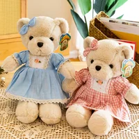 40CM Lovely Teddy Bear Plush Toys Stuffed New Arrive Soft Animal With Clothes Kawaii Dolls For Kids Baby Children Valentine Gift 1