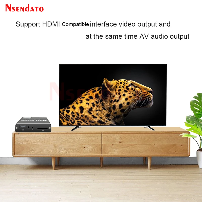 4k Mini Full HD Media Multimedia Player HDMI-Compatible USB HDD Media Player For SD U Disk HD AV USB Output Advertising Player
