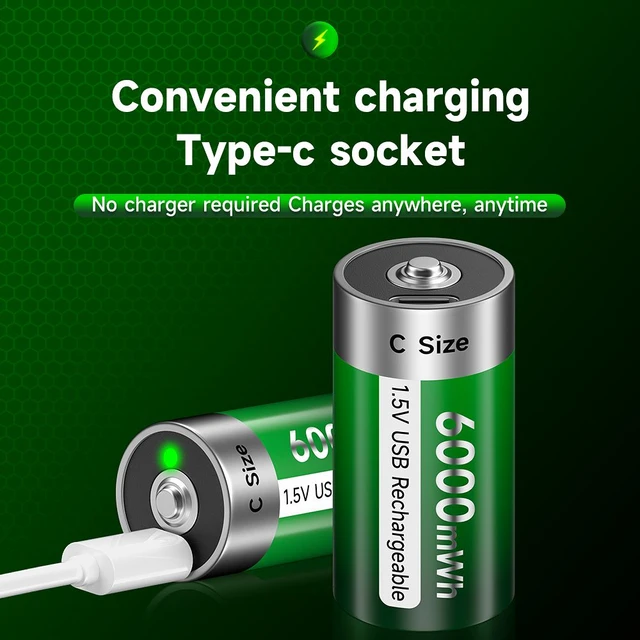 Rechargeable Lithium Battery C  Battery Rechargeable 1 5v Lr14 - 1.5v C  Rechargeable - Aliexpress