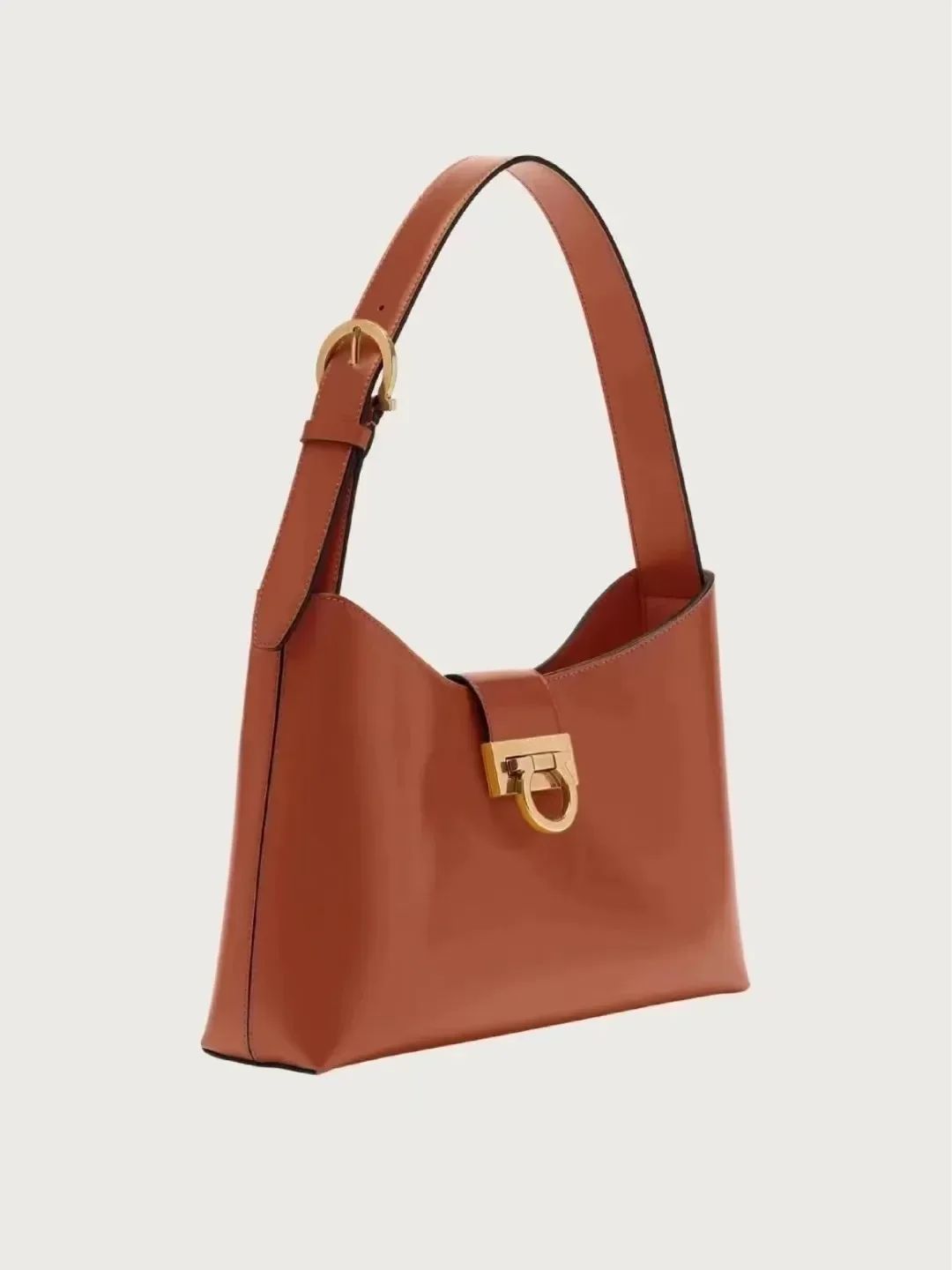 

2024 New Trifolio Women's Cowhide Gold Horseshoe Buckle Hobo Tote Shoulder Bag, Armpit Bag, Commuter Small Square Bag