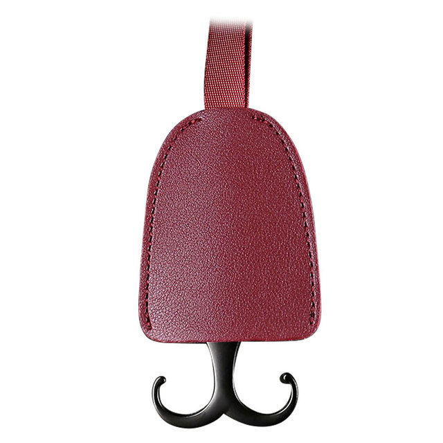 Car Seat Headrest Hooks PU Leather Hanging Storage Hook 15kg Load-Bearing Organizer Hidden Hook Interior Accessories