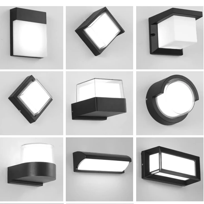 Modern LED Wall Lamp Garden Outdoor Waterproof Door Wall Lamp Courtyard Lamp Retro Living Room Bedroom Balcony Wall Light