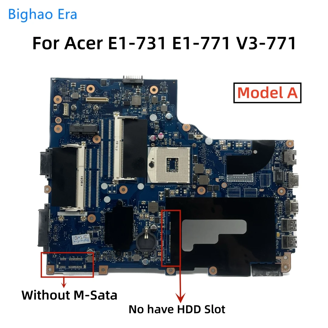 

For Acer Aspire E1-731 E1-771 V3-771 V3-771G Laptop Motherboard With HM77 Chipset UMA DDR3 VA70/VG70 MAIN BOARD NB.RYR11.001