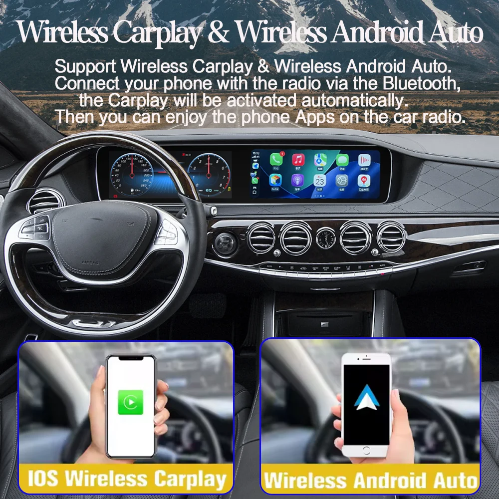 메르세데스 벤츠 G 클래스 W464 CLS W257 2018-2025 듀얼 LCD 계기판 디지털 대시보드 카플레이 오토라디오 내비게이션